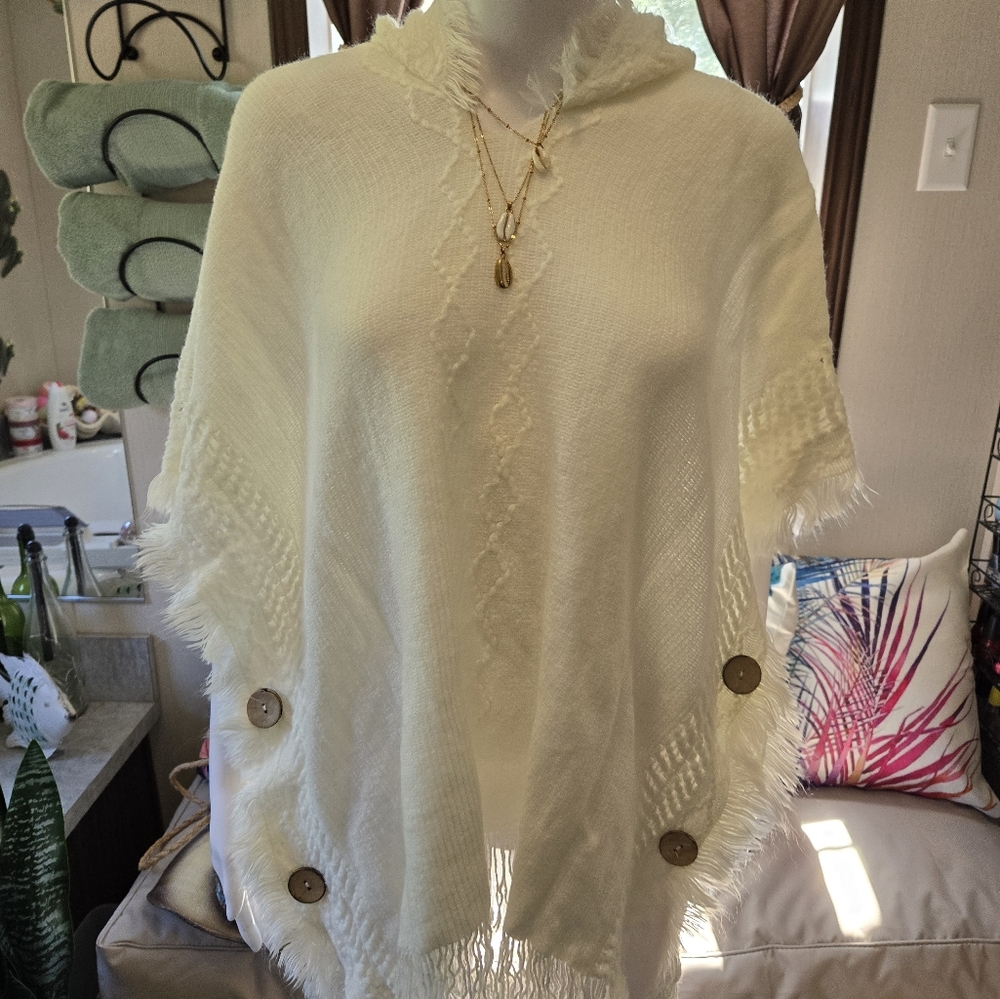 New! Beach Cover up Pullover Shawl(Coastal Couontry)